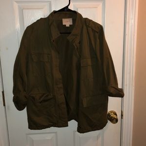 Ann Taylor LOFT army green jacket